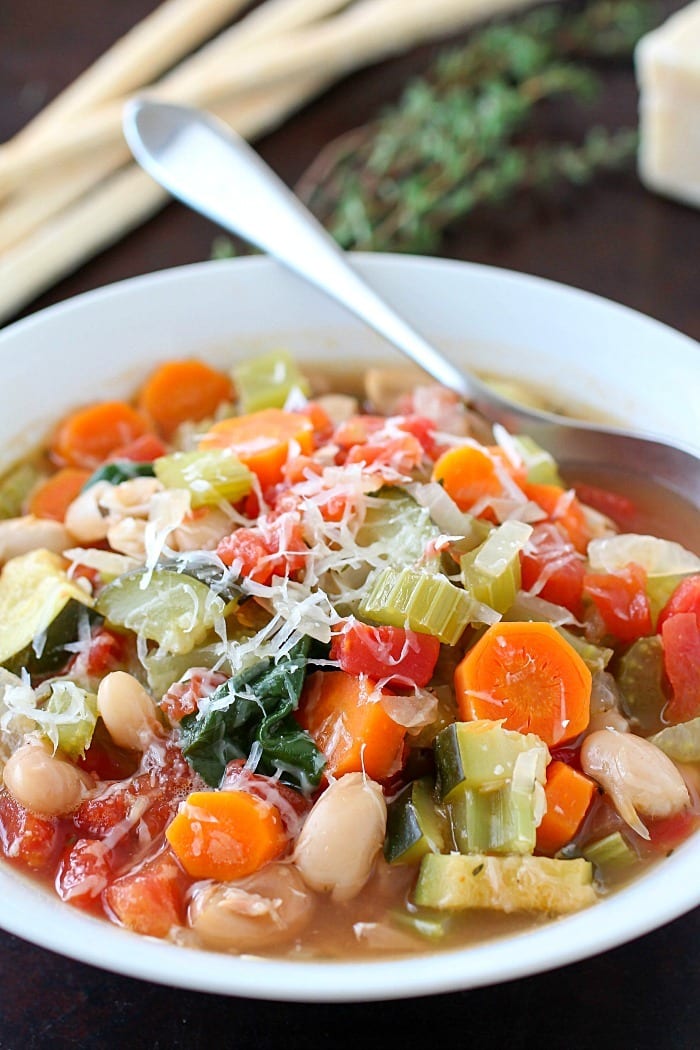 You won't believe the flavor in this easy-to-make Tuscan Vegetable Soup! Who knew healthy could taste so good?! This healthy soup is gluten-free, vegetarian, clean-eating and low carb. The best part? Is it SO GOOD!
