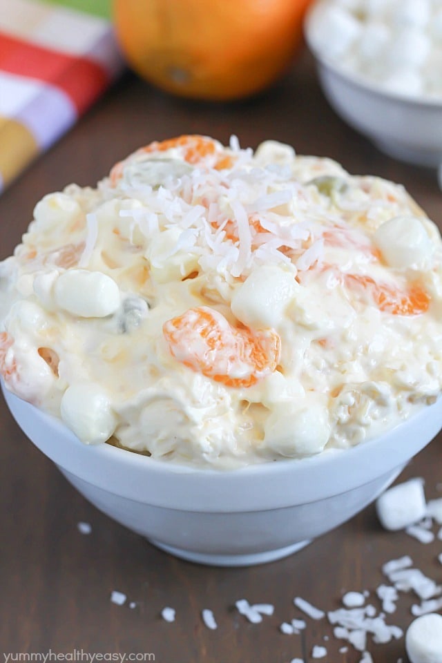 Yummiest Fruit Salad Ever! Creamy, fruity, absolutely delicious!