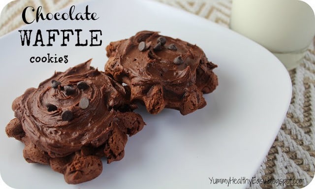 Chocolate Waffle Cookies - fun cookies baked right in the waffle iron! Only 6 easy ingredients needed! Chocolate Waffle Cookies - fun cookies baked right in the waffle iron! Only 6 easy ingredients needed!