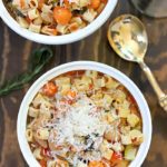 This recipe really is the Best Crock Pot Minestrone Soup recipe ever! It's so healthy and filling plus very versatile. You can switch up the veggies for ones you like and use any pasta you prefer. So easy and yummy!
