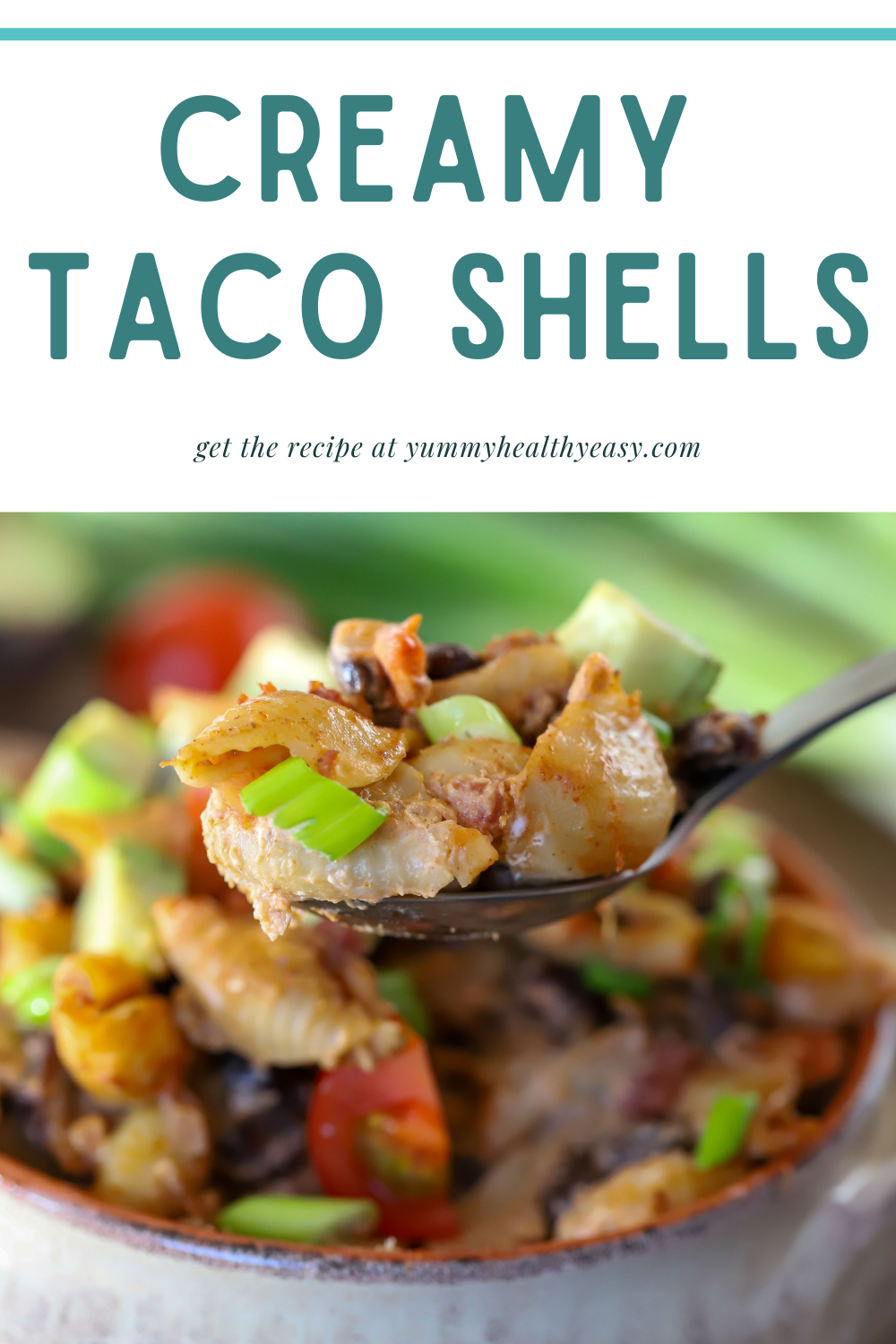 Looking for a change from your normal Taco Tuesday? Check out these Creamy Taco Shells! It's a quick 30-minute meal cooked all in one pan -ground turkey, black beans, taco seasoning and whole-wheat shells combined to make a hearty, healthy, delicious weeknight dinner! via @jennikolaus
