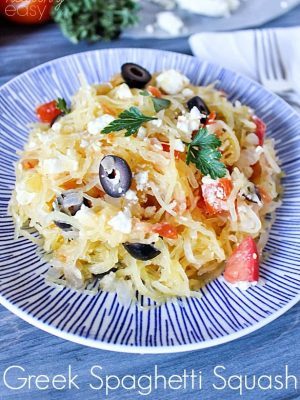 Greek Spaghetti Squash for an incredible healthy side dish!