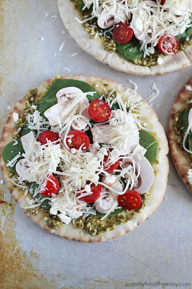 Easy Pita Pesto Pizza