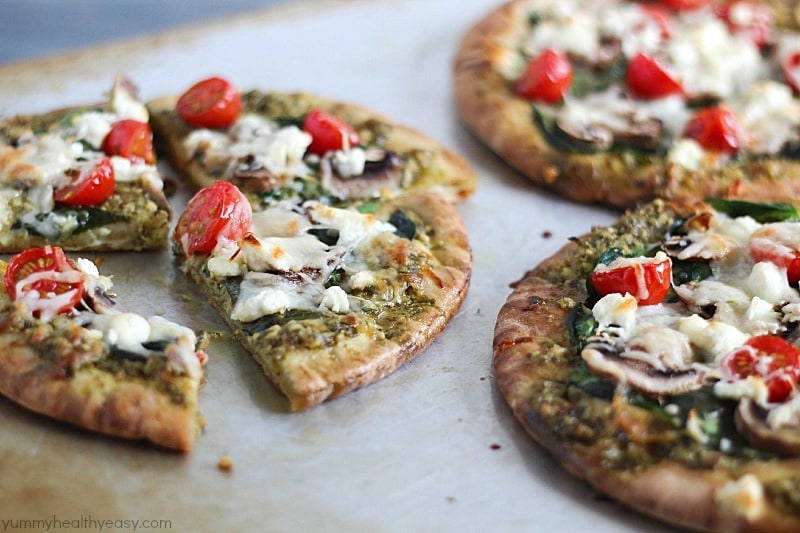 Easy Pita Pesto Pizza 8