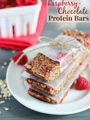 Raspberry Chocolate Protein Bars
