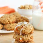 Moist carrot cookies filled with coconut, oats, walnuts and of course, shredded carrots! The perfect cookie for spring!