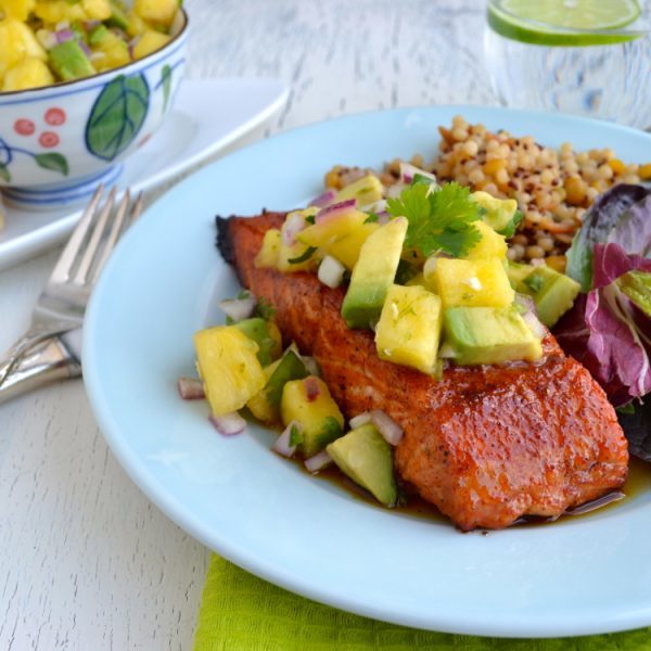 Chipotle Grilled Salmon with Pineapple Avocado Salsa - www.tasteloveandnourish.com Chipotle Grilled Salmon with Pineapple Avocado Salsa - www.tasteloveandnourish.com