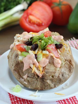 Taco Style Crock Pot Baked Potatoes