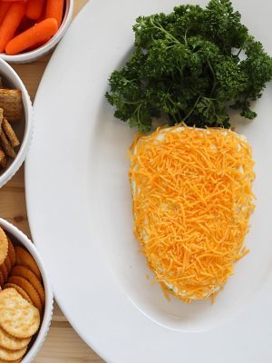 Need a fun treat to bring to an Easter party? Take this carrot-shaped cheese ball! It's sure to win the vote for cutest and tastiest snack!