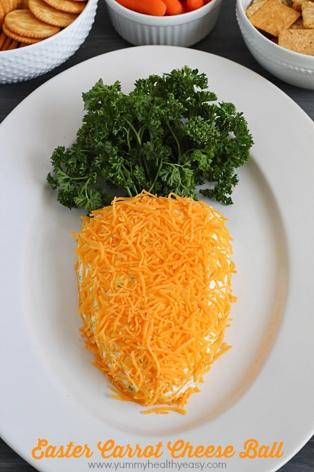 Need a fun treat to bring to an Easter party? Take this carrot-shaped cheese ball! It's sure to win the vote for cutest and tastiest snack! Need a fun treat to bring to an Easter party? Take this carrot-shaped cheese ball! It's sure to win the vote for cutest and tastiest snack!
