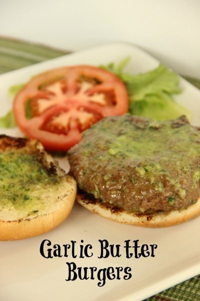 Garlic Butter Burgers - www.diaryofarecipecollector.com Garlic Butter Burgers - www.diaryofarecipecollector.com