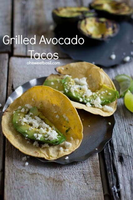 Grilled Avocado Tacos - www.ohsweetbasil.com Grilled Avocado Tacos - www.ohsweetbasil.com