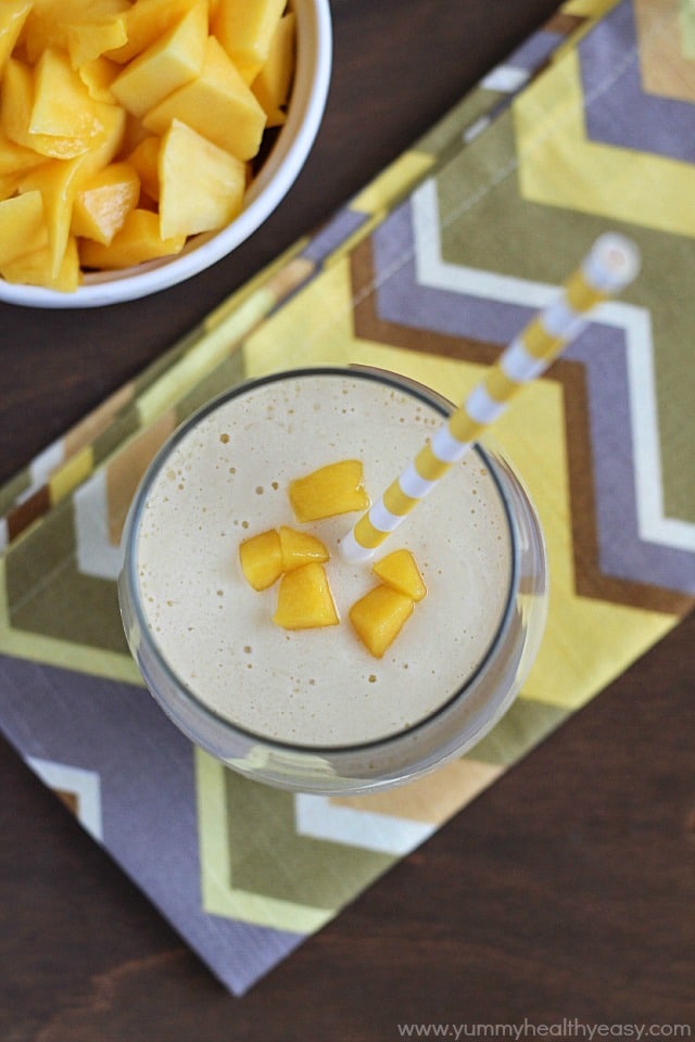 Mango Protein Smoothie | fresh, easy and healthy mango smoothie with tofu as the protein!! Fresh, easy and healthy mango smoothie with tofu as the protein!!