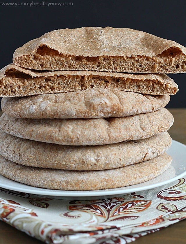 Homemade Whole Wheat Pita Bread | super easy, foolproof pita bread recipe that's healthy and tastes much better than store-bought! Homemade Whole Wheat Pita Bread | super easy, foolproof pita bread recipe that's healthy and tastes much better than store-bought!