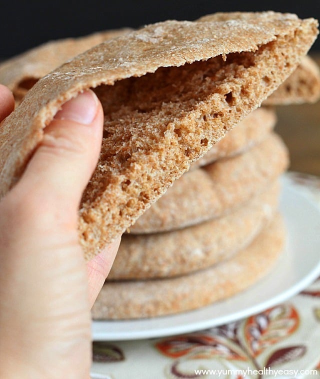 Homemade Whole Wheat Pita Bread | super easy, foolproof pita bread recipe that's healthy and tastes much better than store-bought! Homemade Whole Wheat Pita Bread | super easy, foolproof pita bread recipe that's healthy and tastes much better than store-bought!