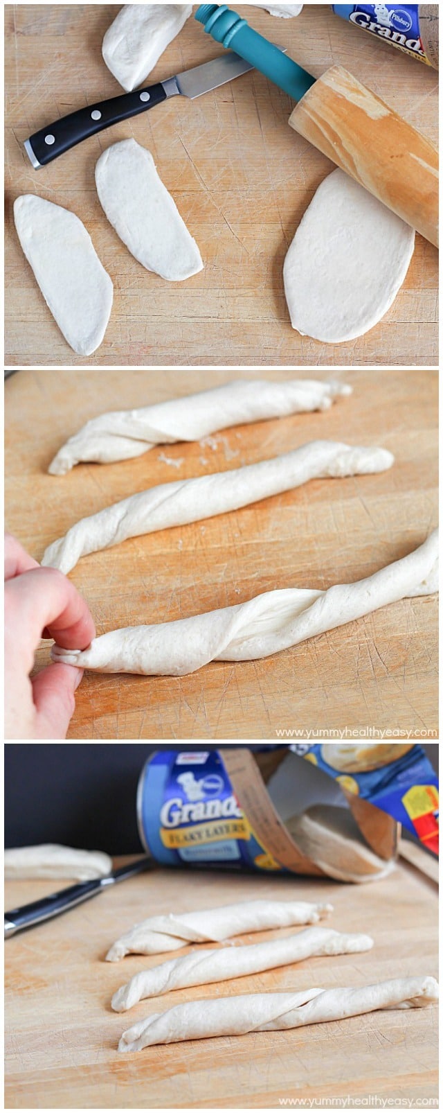 Delicious and super EASY breadsticks (made with Pillsbury Grands! Biscuits) and a warm bacon cheese dip to dunk them in!! Delicious and super EASY breadsticks (made with Pillsbury Grands! Biscuits) and a warm bacon cheese dip to dunk them in!!