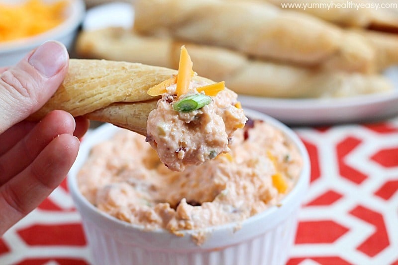 Delicious and super EASY breadsticks (made with Pillsbury Grands! Biscuits) and a warm bacon cheese dip to dunk them in!! Delicious and super EASY breadsticks (made with Pillsbury Grands! Biscuits) and a warm bacon cheese dip to dunk them in!!