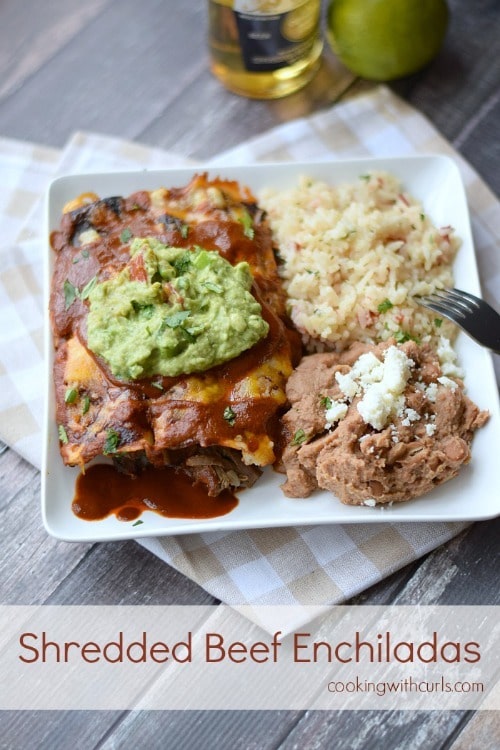 Shredded Beef Enchiladas from Cooking with Curls Shredded Beef Enchiladas from Cooking with Curls