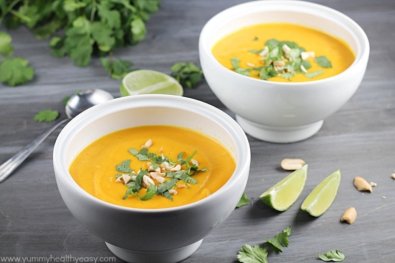 Thai Butternut Squash Soup - healthy, easy, vegetarian, gluten free & absolutely delicious! Thai Butternut Squash Soup - healthy, easy, vegetarian, gluten free & absolutely delicious!