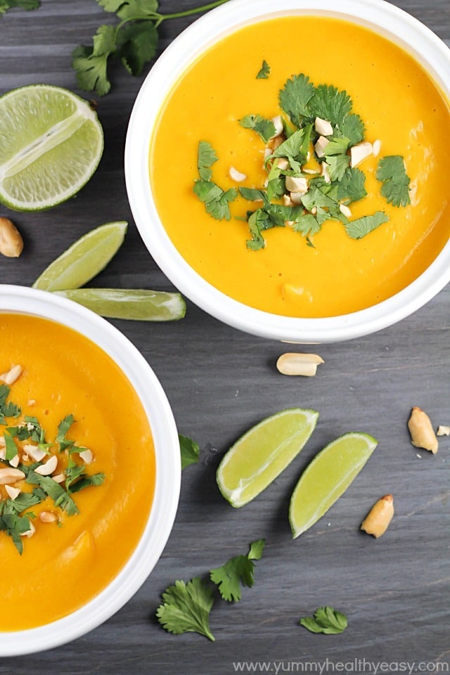 Thai Butternut Squash Soup - healthy, easy, vegetarian, gluten free & absolutely delicious! Thai Butternut Squash Soup - healthy, easy, vegetarian, gluten free & absolutely delicious!