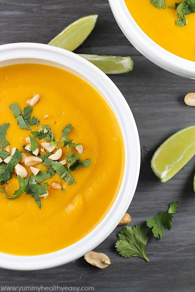 Thai Butternut Squash Soup - healthy, easy, vegetarian, gluten free & absolutely delicious!