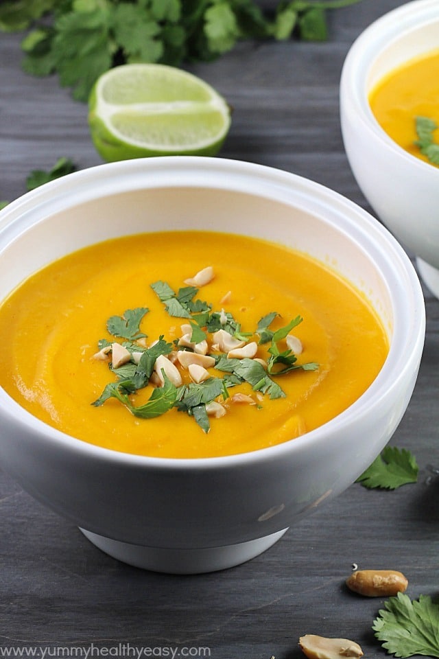 Thai Butternut Squash Soup - healthy, easy, vegetarian, gluten free & absolutely delicious! Thai Butternut Squash Soup - healthy, easy, vegetarian, gluten free & absolutely delicious!