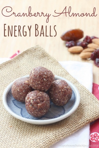 Cranberry Almond Energy Balls by Cupcakes & Kale Chips Cranberry Almond Energy Balls by Cupcakes & Kale Chips