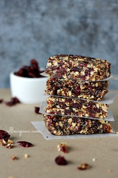 Three Ingredient Raw Energy Bars by Call Me PMc Three Ingredient Raw Energy Bars by Call Me PMc