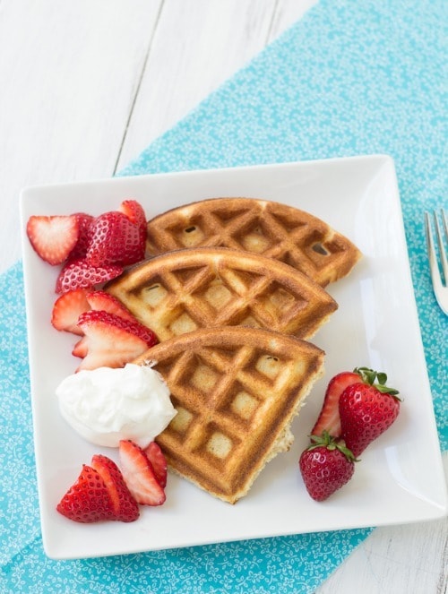 Whole Wheat Ricotta Waffles by KristinesKitchenBlog.com Whole Wheat Ricotta Waffles by KristinesKitchenBlog.com