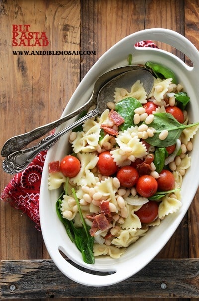 BLT Pasta Salad - An Edible Mosaic