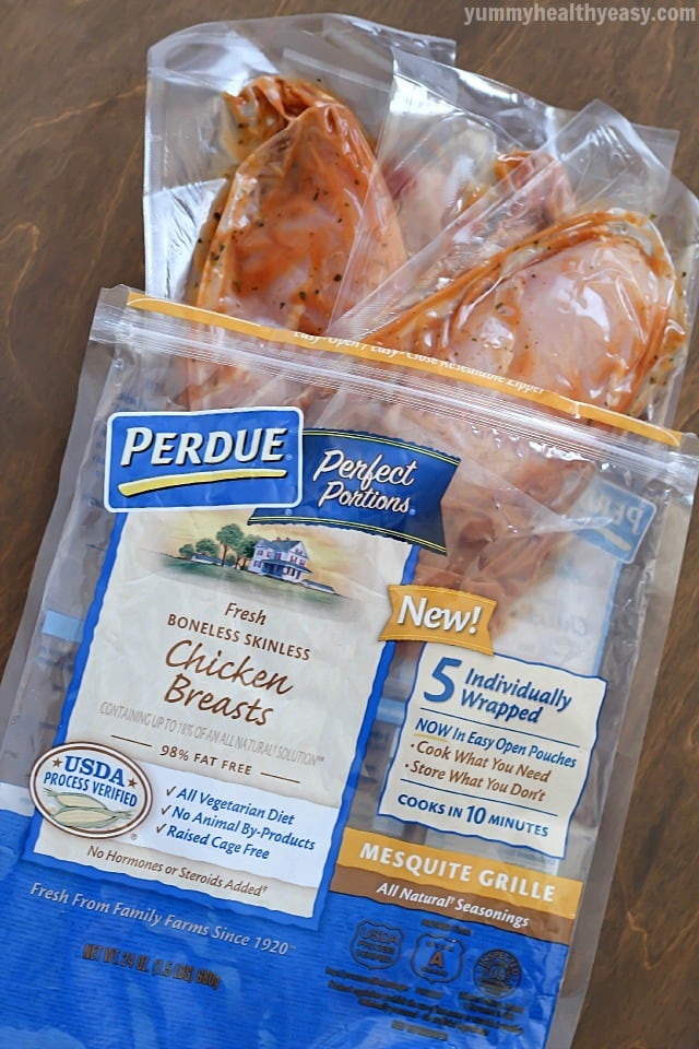 Easy homemade Grilled BBQ Chicken Pizza - quick no-rise homemade crust, grilled chicken, BBQ sauce, red onion, cilantro & mozzarella. Easy dinner in 30 minutes! #ad