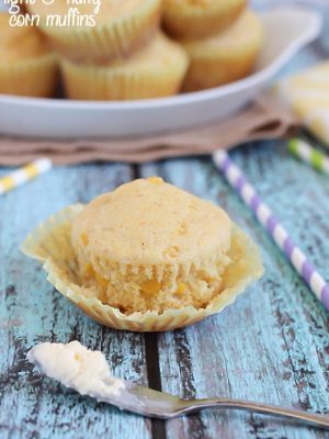 Light & Fluffy Corn Muffins - the perfect salty and sweet combo muffins that are fluffy and delicious!