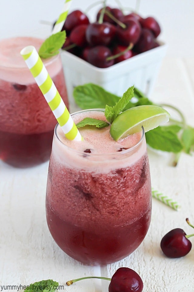 Easy and delicious cherry mixture poured with lemon-lime soda makes the yummiest drink!