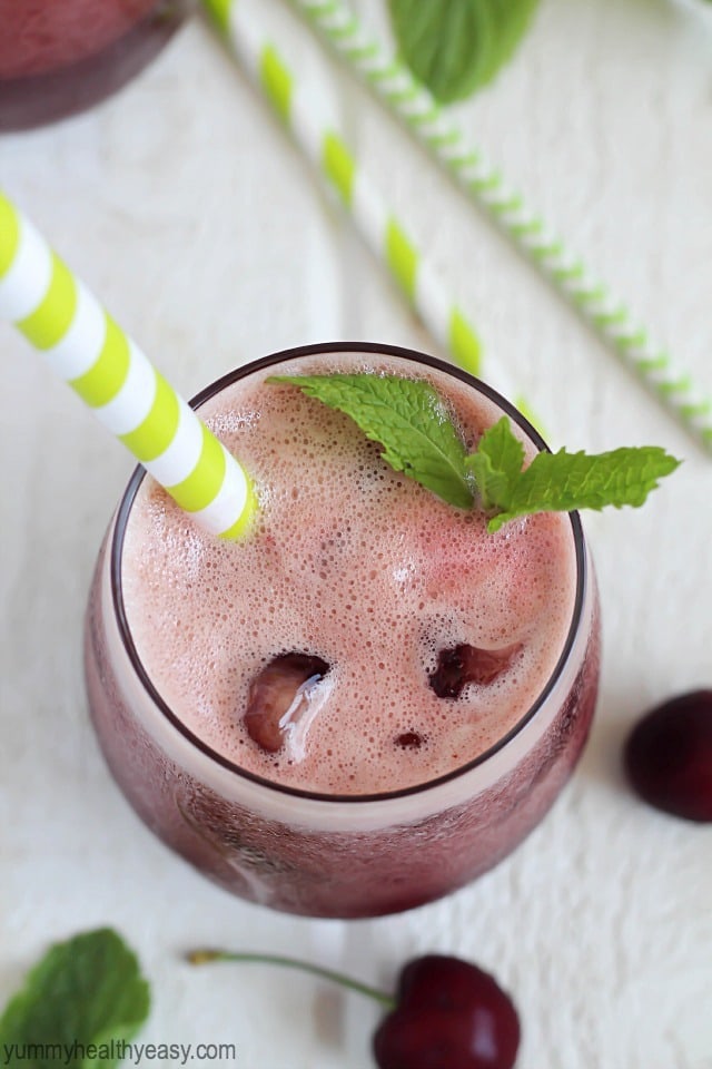 Easy and delicious cherry mixture poured with lemon-lime soda makes the yummiest drink!