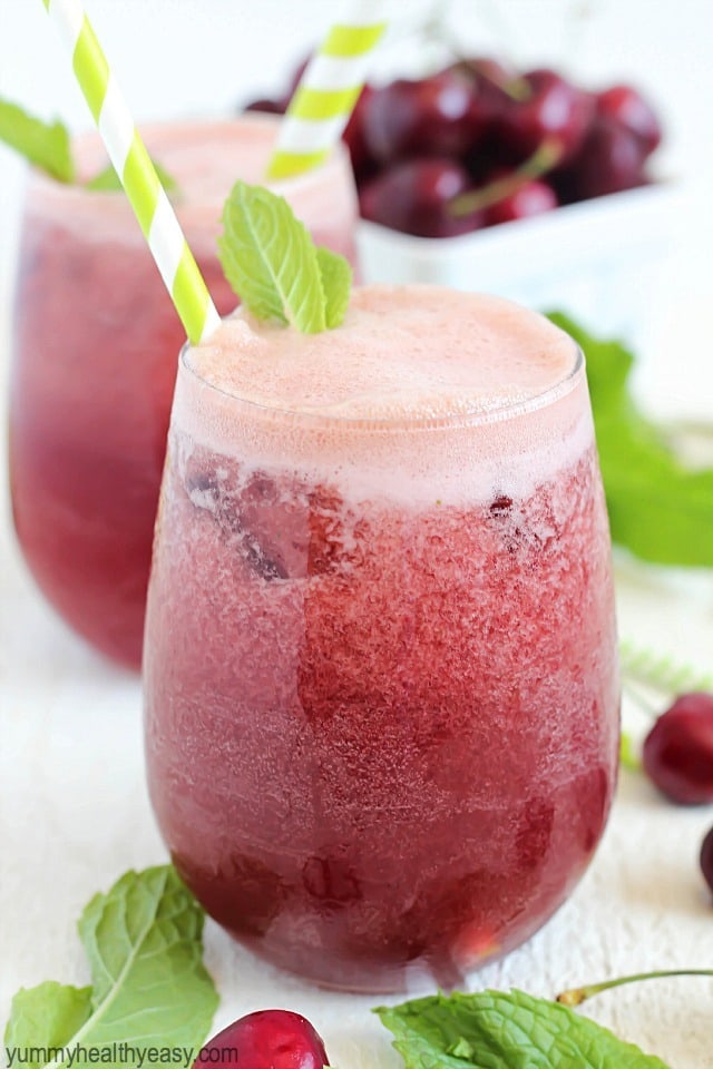 Easy and delicious cherry mixture poured with lemon-lime soda makes the yummiest drink!