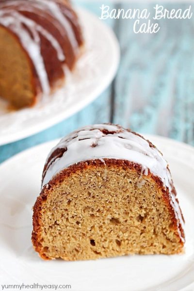 Banana Bread in cake form! Soft, moist and absolutely delicious! PLUS you can win a KitchenAid Mixer!