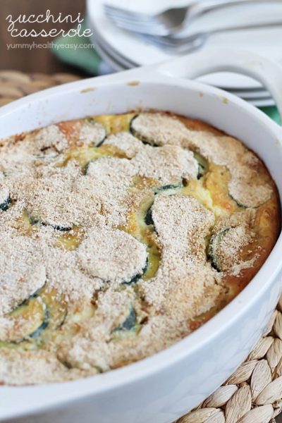 Zucchini Casserole - a healthy and deliciously side dish that's full chock full of zucchini!