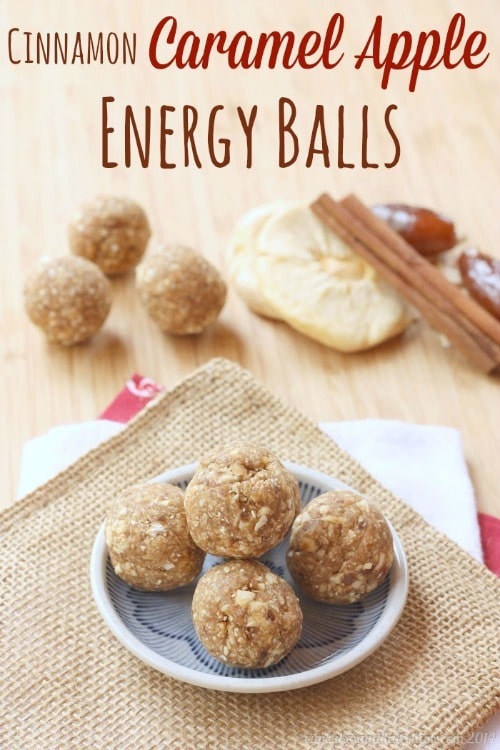 Cinnamon Caramel Apple Energy Balls from Cupcakes & Kale Chips