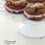 Homemade Peppermint Oreos - easy cake mix cookies with a yummy peppermint filling! They make a simple but unique holiday treat.