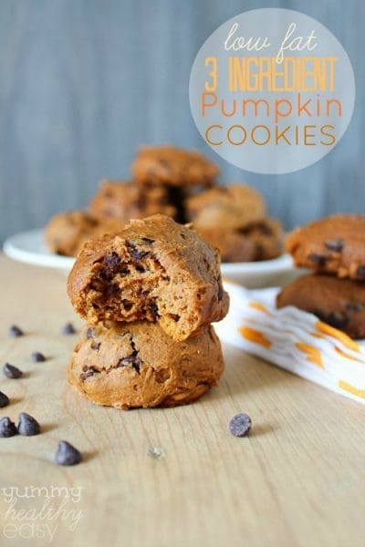 Low Fat 3 Ingredient Pumpkin Cookies