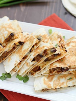 This quick & easy vegetarian quesadilla is full of healthy proteins and of course, veggies. You will love the flavor combo of black beans, corn, onions, salsa and Boca veggie patties. This is a satisfying meal that doesn't take long to make and will fill you up for hours. Plus, it tastes amazing! You won't even know it's healthy! ;) #bocaessentials #ad