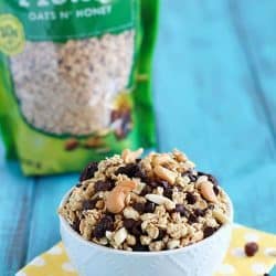 This granola trail mix is such an easy snack! It's healthy, full of protein, and totally delicious.