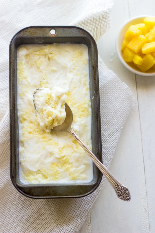 Pineapple Coconut Frozen Yogurt - I love a good healthy treat that is easy to put together.