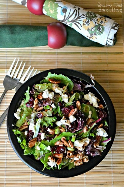 Cherry Pecan Goat Cheese Salad by Lemon Tree Dwelling