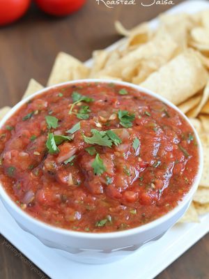 This Roasted Salsa recipe is my family's very favorite salsa recipe! It's incredibly easy and super healthy. Only a few steps to a great-tasting salsa!