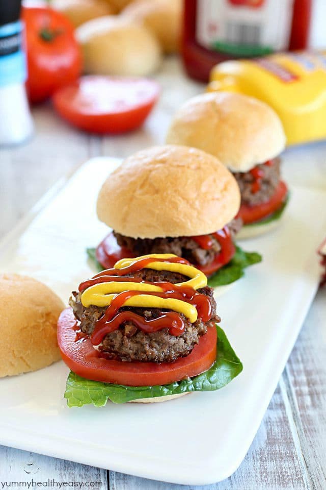 Juicy, flavorful Blue Cheese Beef Sliders for the win! Not only are these delicious, but they're super easy too! And with a secret ingredient... #ad