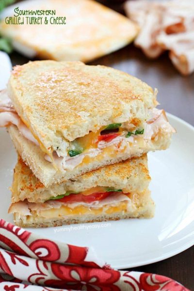 Incredibly delicious Grilled Turkey and Cheese sandwiches with a southwestern flair and homemade chipotle mayo. This is a turkey sandwich unlike any other you've tasted...