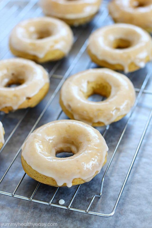 You won't believe the incredible flavor in these Baked Pumpkin Donuts... especially since they're so easy to make! Every bite is soft, moist and full of pumpkin & spice flavors. One of the best donut recipes I've ever had! #truvia #ad