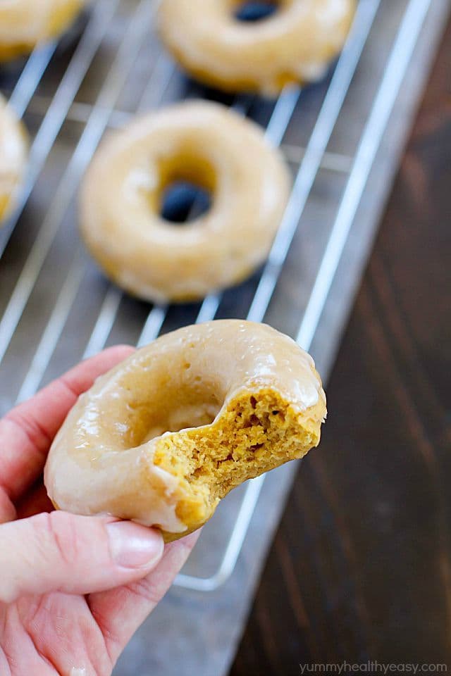 You won't believe the incredible flavor in these Baked Pumpkin Donuts... especially since they're so easy to make! Every bite is soft, moist and full of pumpkin & spice flavors. One of the best donut recipes I've ever had! #truvia #ad