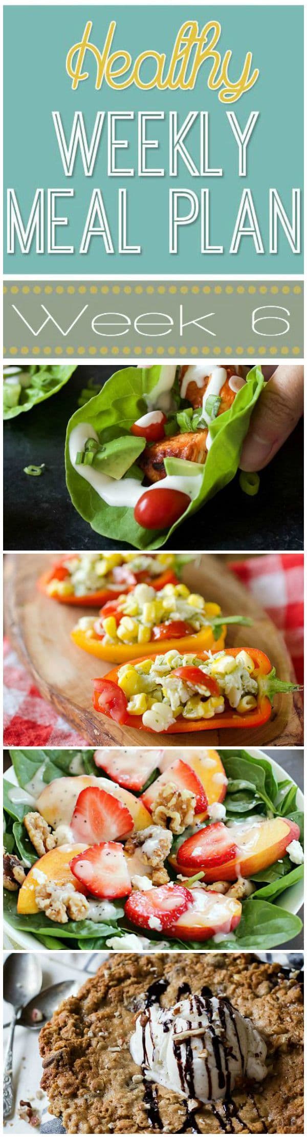 Check out this week's Healthy Weekly Meal Plan (Week 6)! Full of healthy meals, planned out just for you!